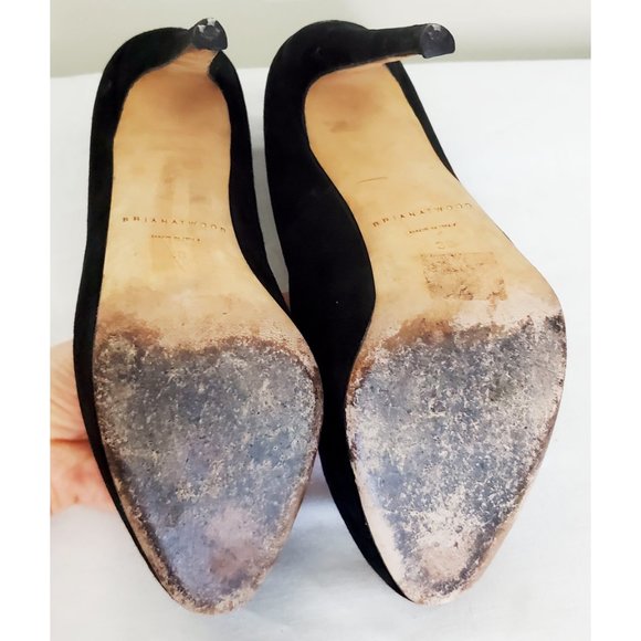 Brain Atwood Womens Black Suede High Heels Pumps Platforms 38/ US 7 - Picture 9 of 9